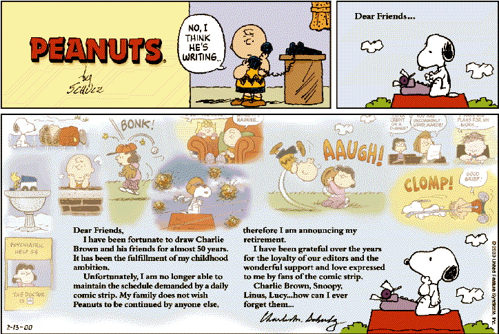 The peanuts comic strips fist appearence